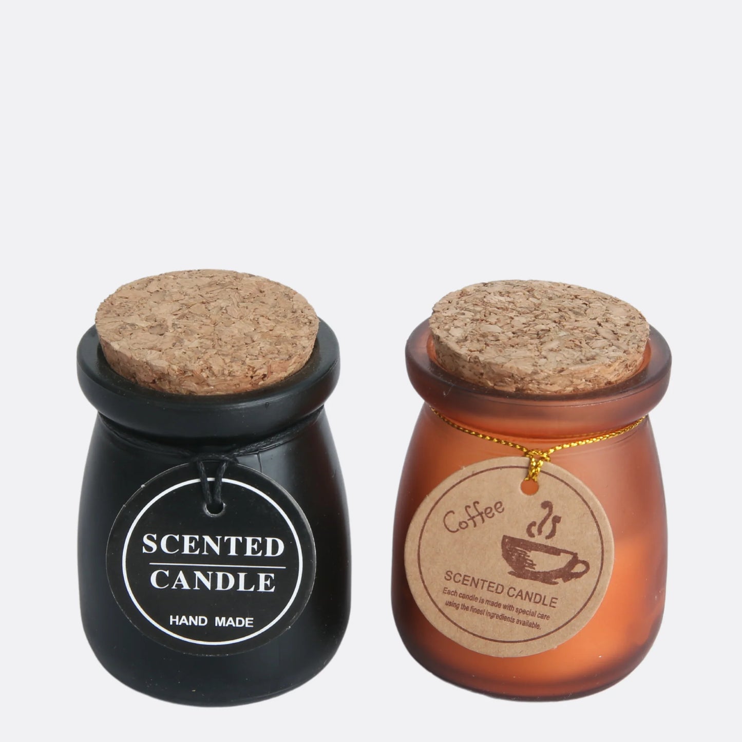 Jar Scented Candle With Wooden Cap ( 3 Colors )