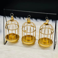 CAGE METALLIC CANDLE HOLDERS