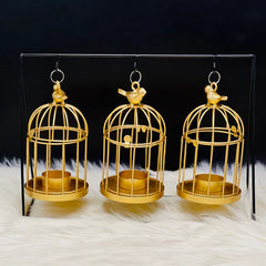 CAGE METALLIC CANDLE HOLDERS