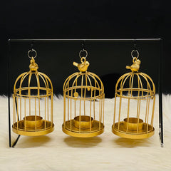 CAGE METALLIC CANDLE HOLDERS
