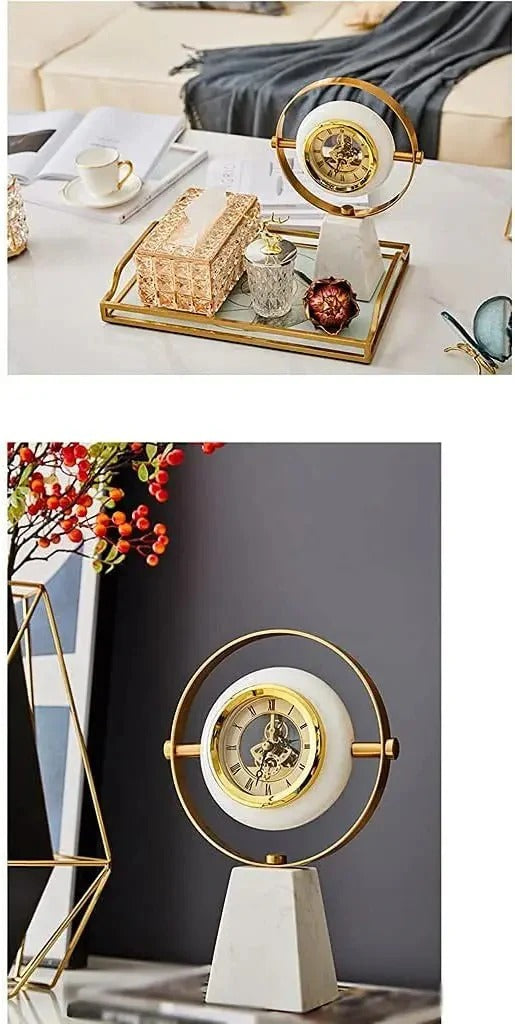LUXURY WHITE TABLE CLOCK