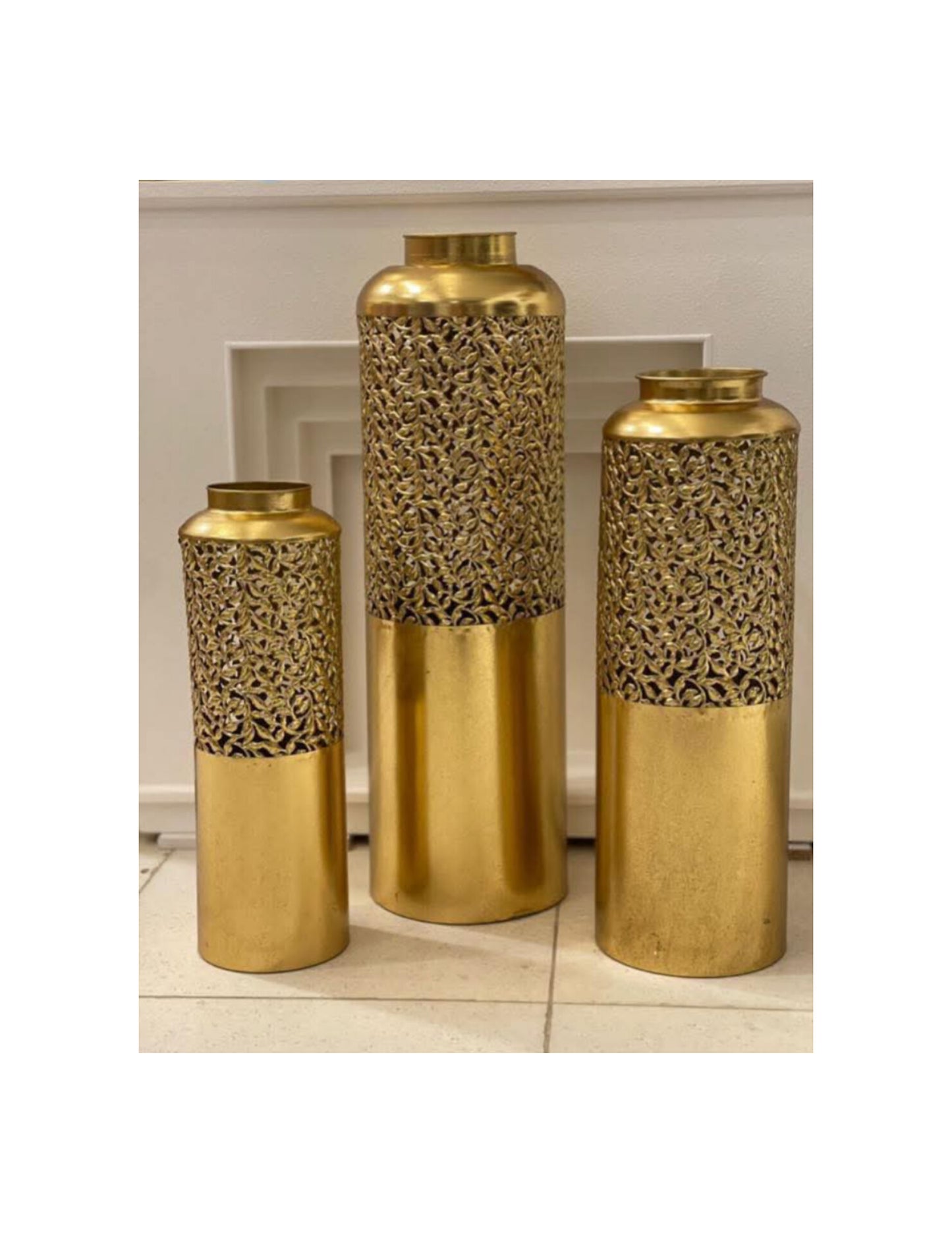 ELECTRO PLATED PLANT POTS (SET OF 3)