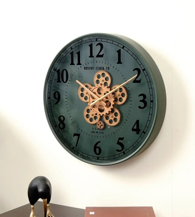 MOVING GEARS WALL CLOCK