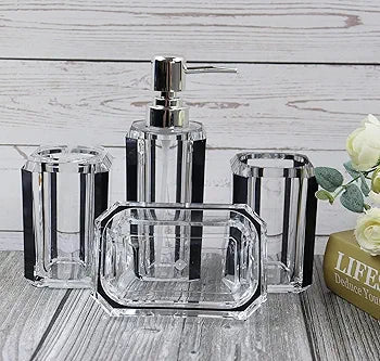 TRANSPARENT BATH SET (4 PCS)