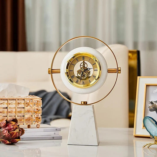 LUXURY WHITE TABLE CLOCK