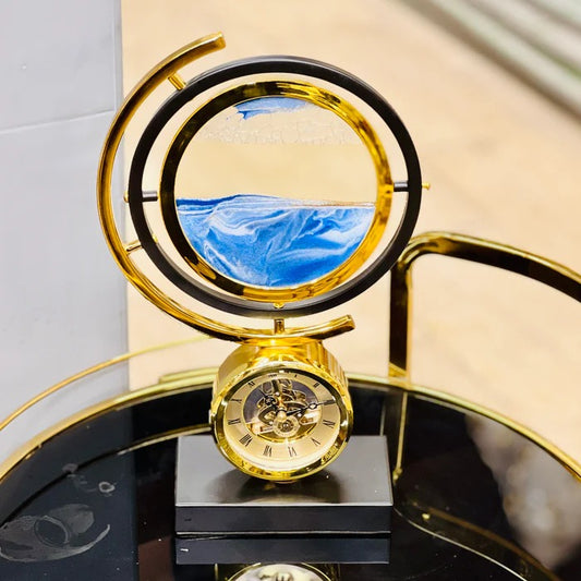 METALLIC SANDS TIMEPEICE WITH CLOCK