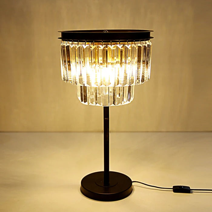 CIRCULAR CRYSTAL TABLE LAMP