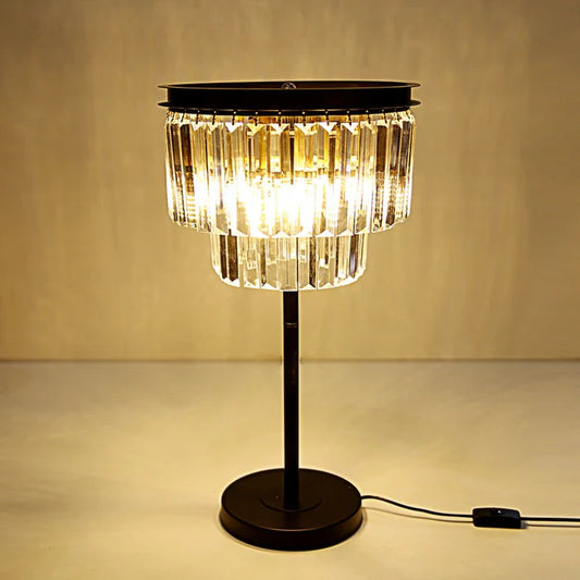 CIRCULAR CRYSTAL TABLE LAMP