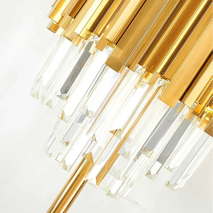 CRYSTAL BARS GOLDEN TABLE LAMP