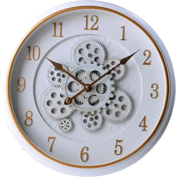 VINTAGE WALL CLOCK MOVING GEARS