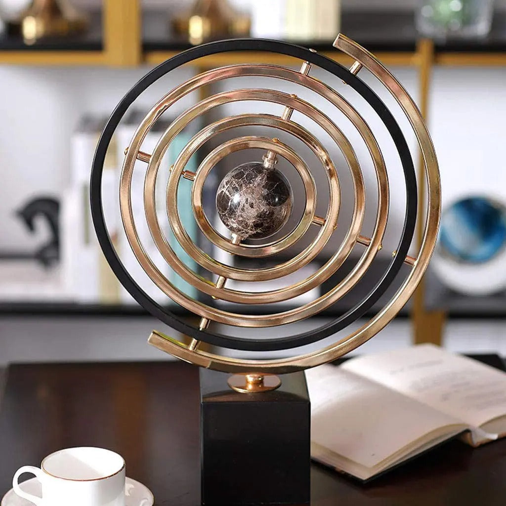 METALLIC EARTH ROTATION ORNAMENT