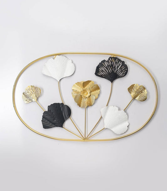 GOLDEN METALLIC LEAFLET WALL HANGING