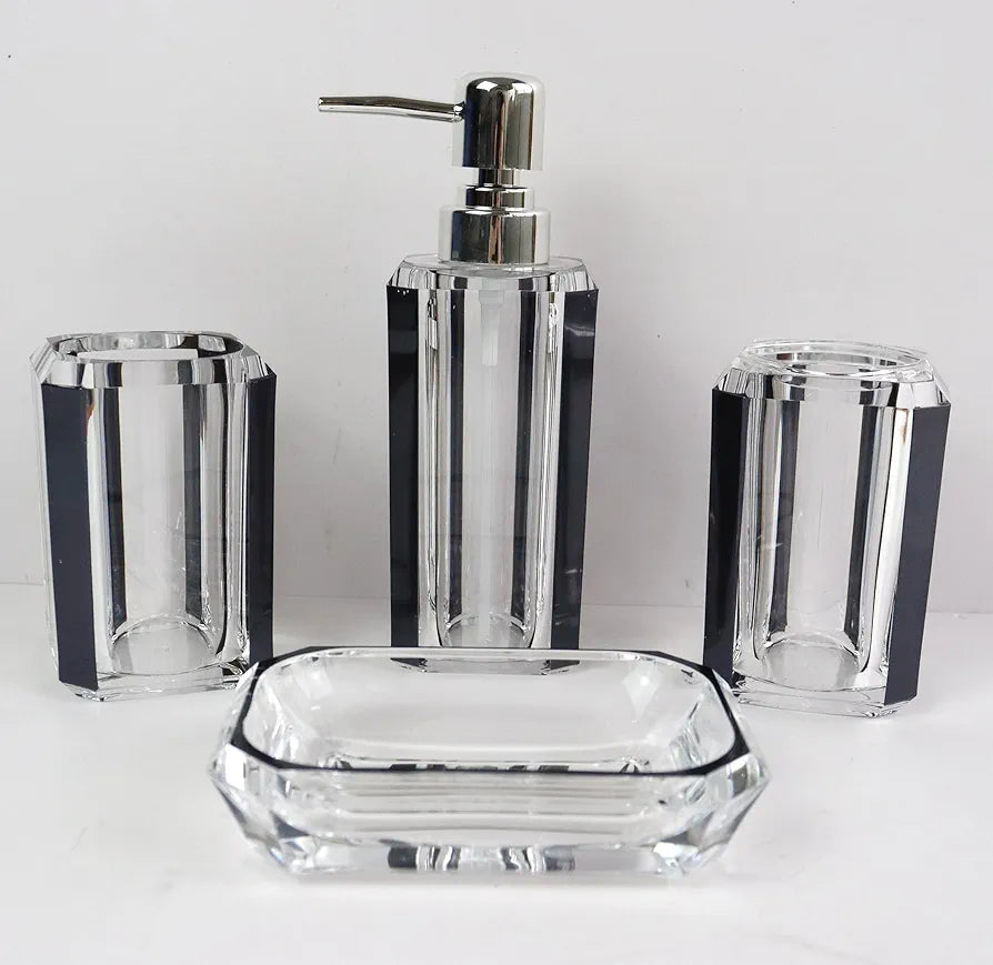 TRANSPARENT BATH SET (4 PCS)