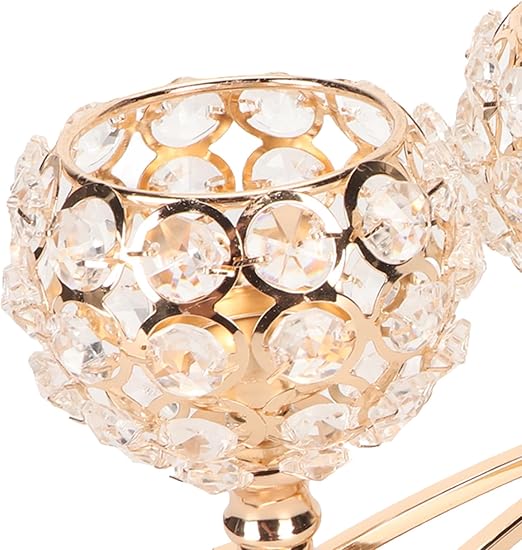 GOLDEN BEADS CANDLE HOLDER