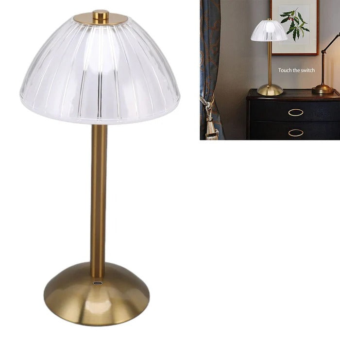 RECHARGEABLE METALLIC TABLE LAMP