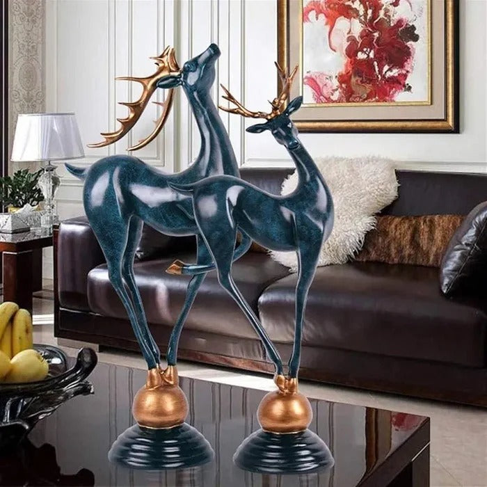 LUXURY DEER STATUE (SET OF 2)