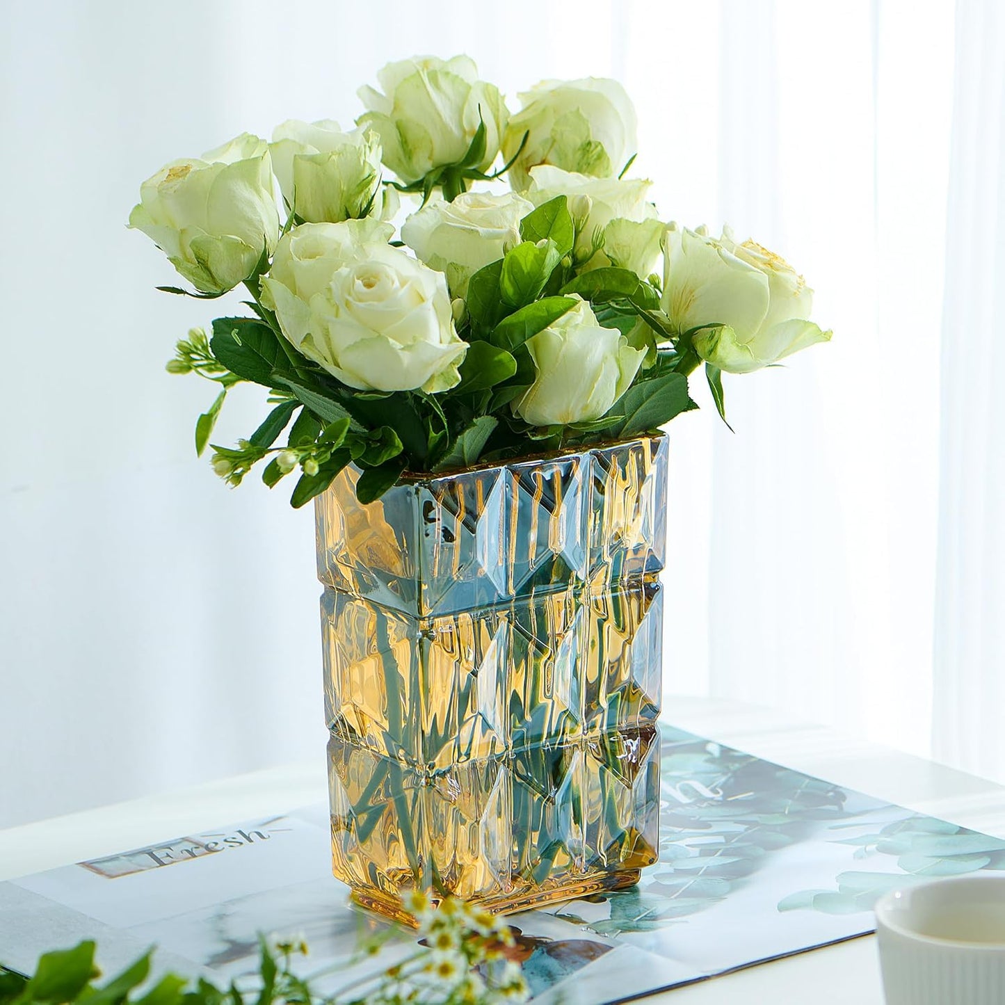 HEAVY IMPORTED GLASS VASE