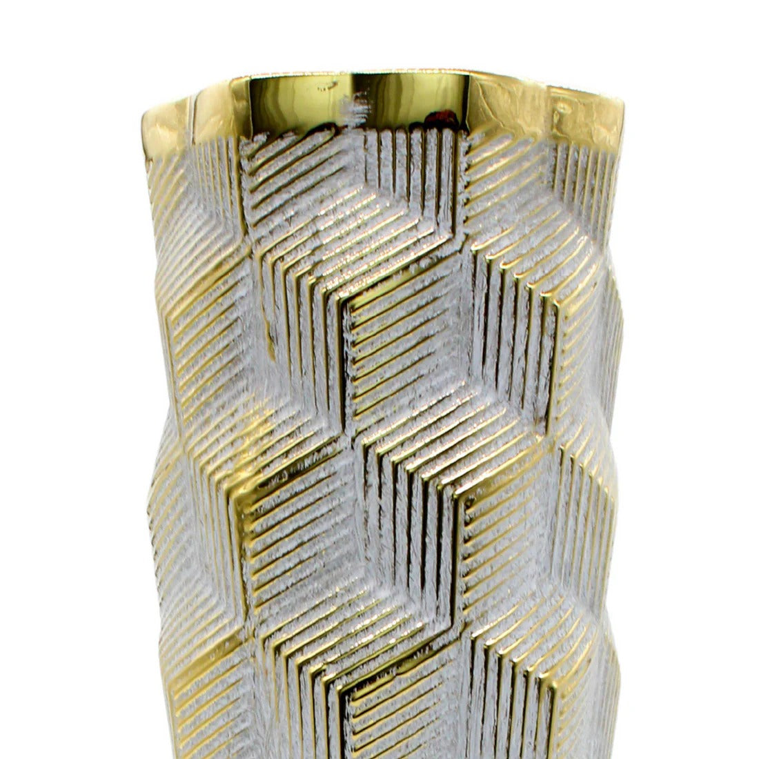 GOLDEN TEXTURED DESIN VASES (SET OF 2)