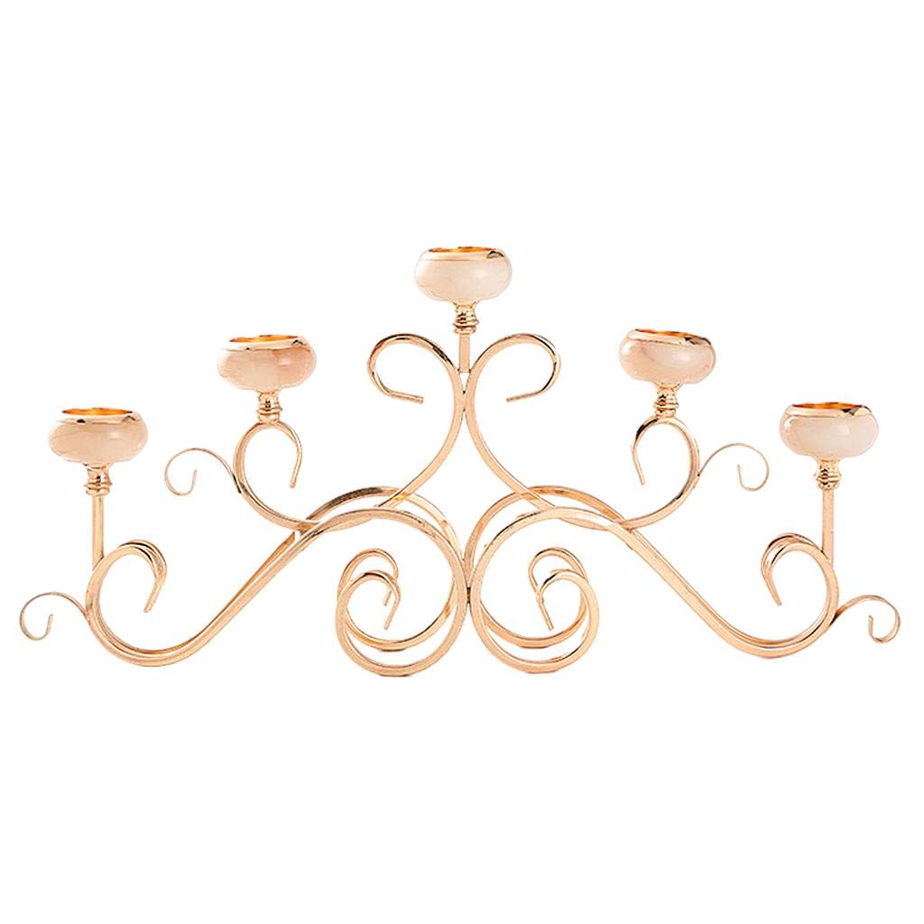 GOLDEN DESIGN METALLIC CANDLE HOLDERS (5 PCS)