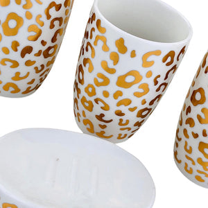 CHEETA PRINT BATH SET