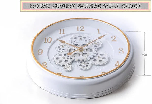VINTAGE WALL CLOCK MOVING GEARS