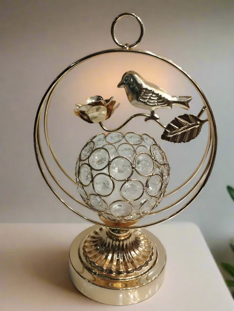 GOLDEN SPARROW DESIGN CANDLE HOLDER