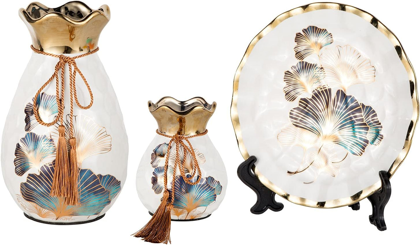LEAFLET DESIGN VASE(SET OF 3)