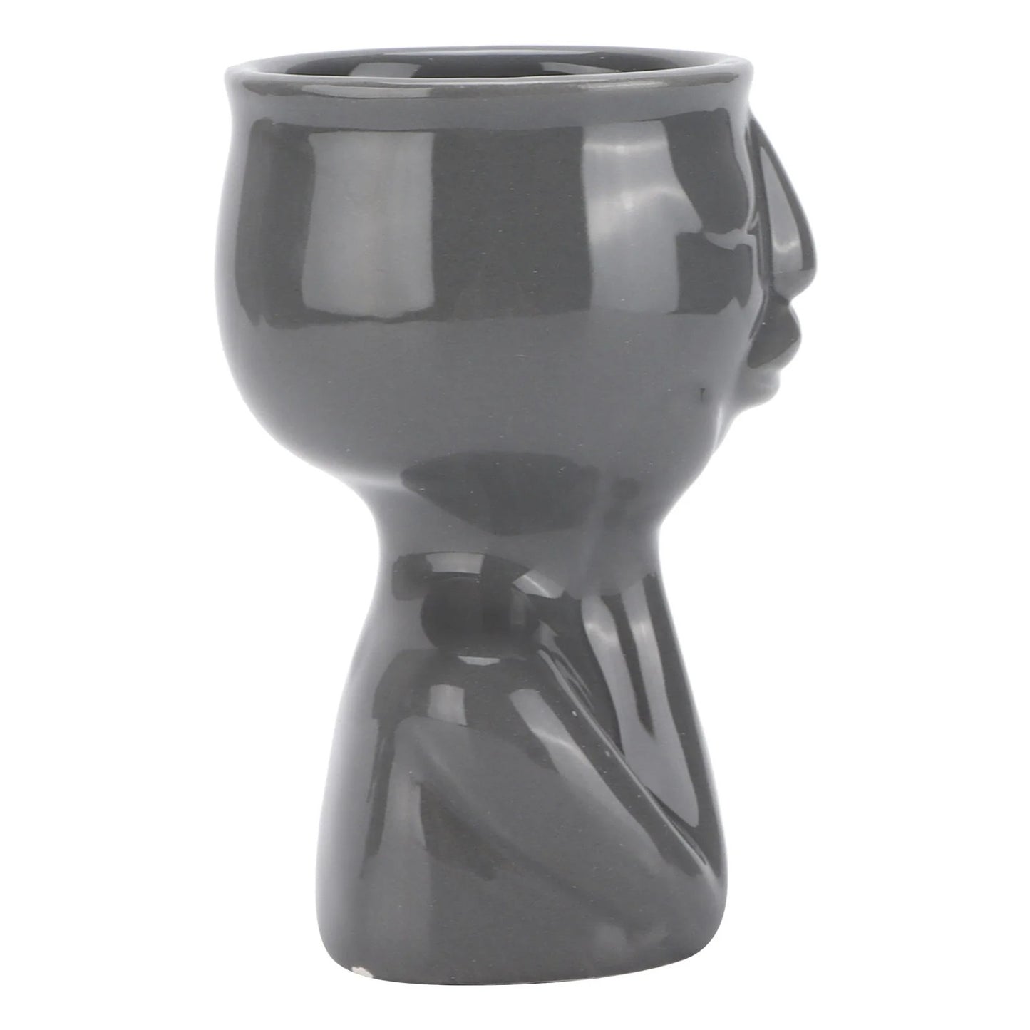 GREY PROFILE PLANT POT