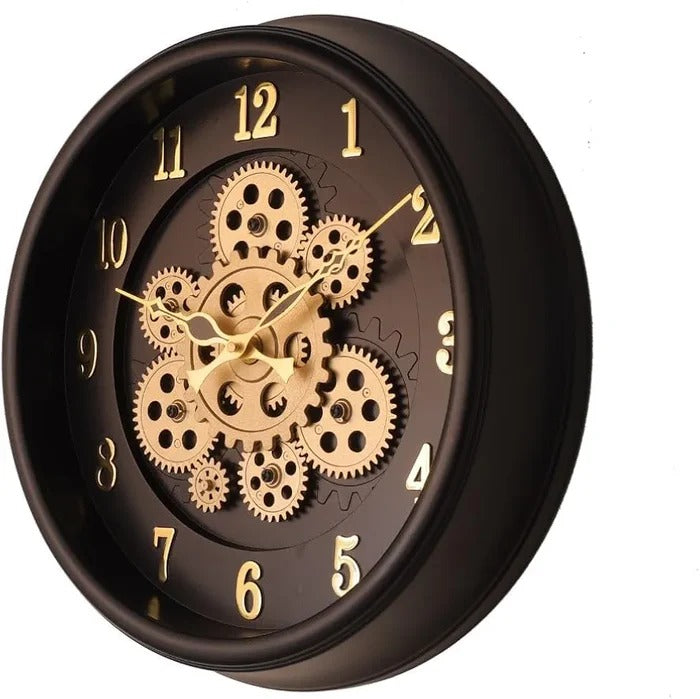 MOVING GEARS WALL CLOCK