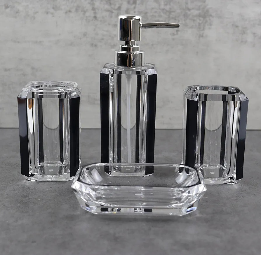 TRANSPARENT BATH SET (4 PCS)
