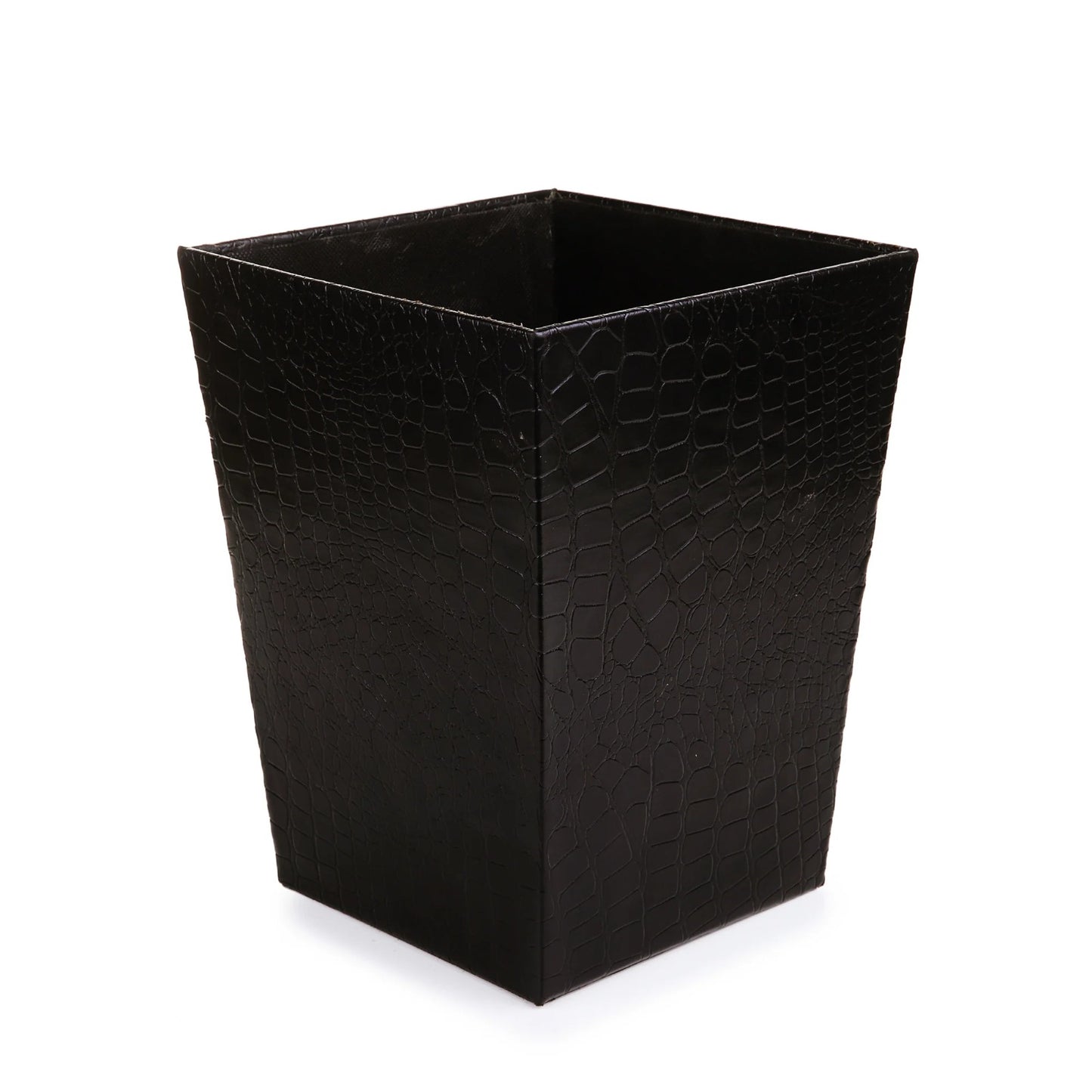 LEATHER COATED BASKET WITH TISSUE BOX