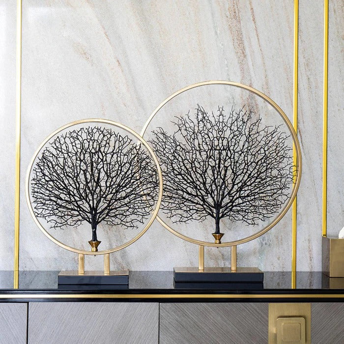 CORAL TREE METAL ORNAMENTS