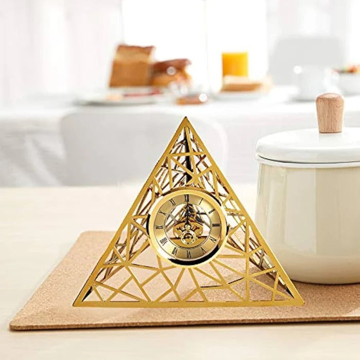 PYRAMID METALLIC CLOCK