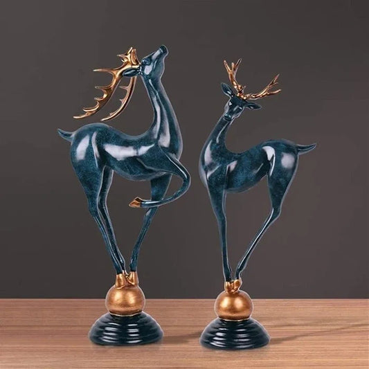LUXURY DEER STATUE (SET OF 2)