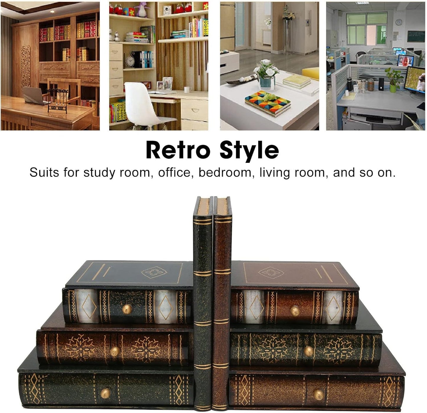 VINTAGE WOODEN BOOK HOLDERS