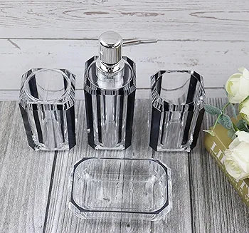 TRANSPARENT BATH SET (4 PCS)