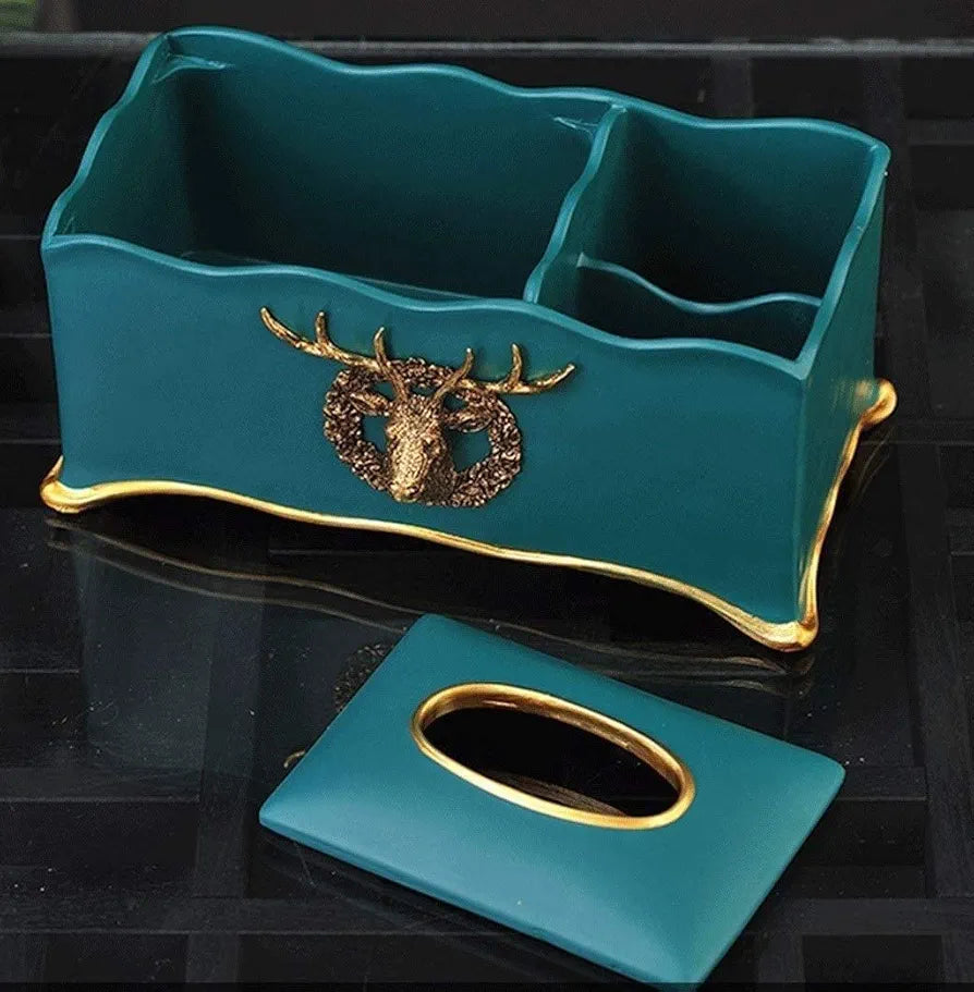 NORDIC DEER DESIGN TISSUE BOX
