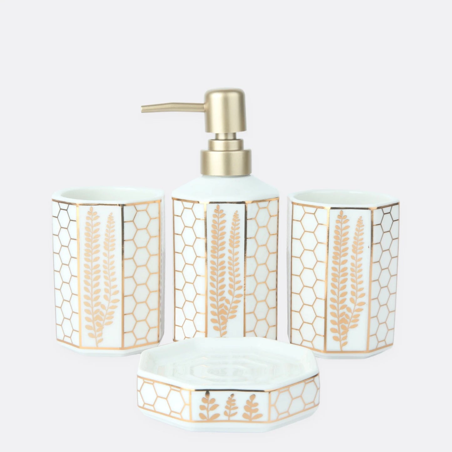 LEAF DESIGN BATH SET