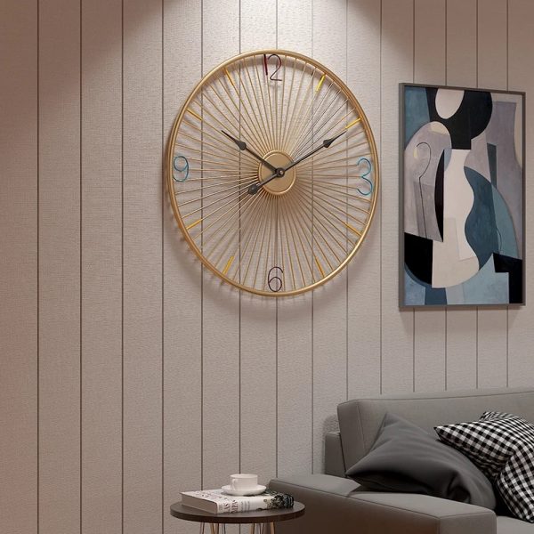 METALLIC WHEEL CLOCK