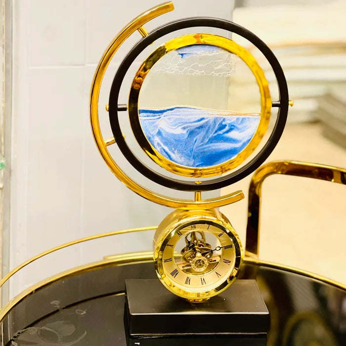 METALLIC SANDS TIMEPEICE WITH CLOCK