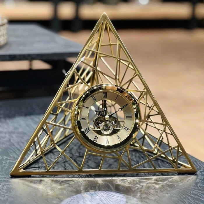 PYRAMID METALLIC CLOCK