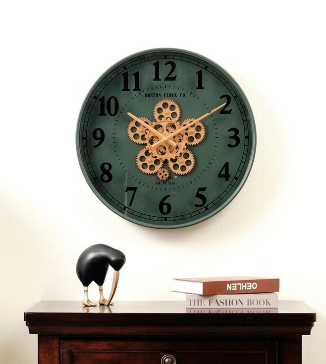 MOVING GEARS WALL CLOCK