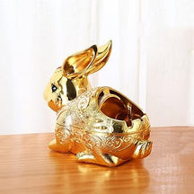 VINTAGE METALLIC RABBIT ASHTRAY