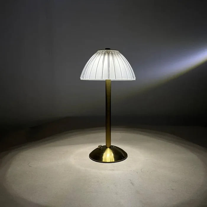 RECHARGEABLE METALLIC TABLE LAMP