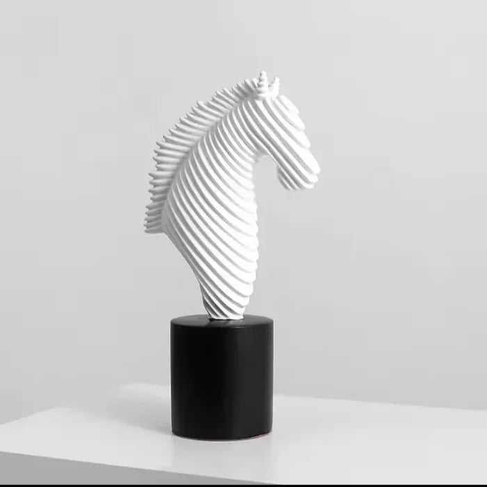 STRIPED HORSE HEAD SCULPTURE