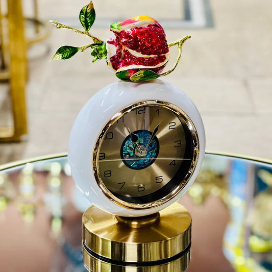 POMEGRANATE DESIGN TABLE CLOCK