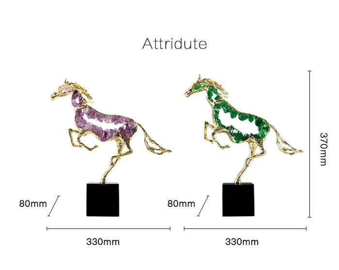 CRYSTAL HORSE ORNAMENT WITH BASE