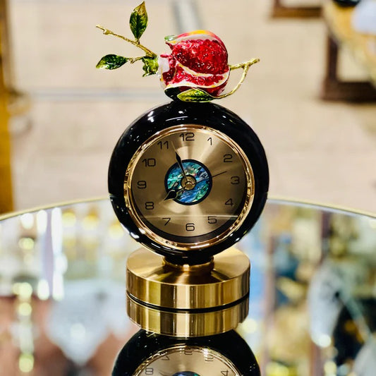 POMEGRANATE DESIGN TABLE CLOCK