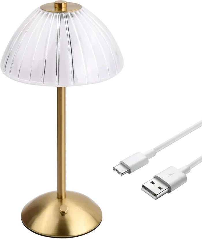 RECHARGEABLE METALLIC TABLE LAMP