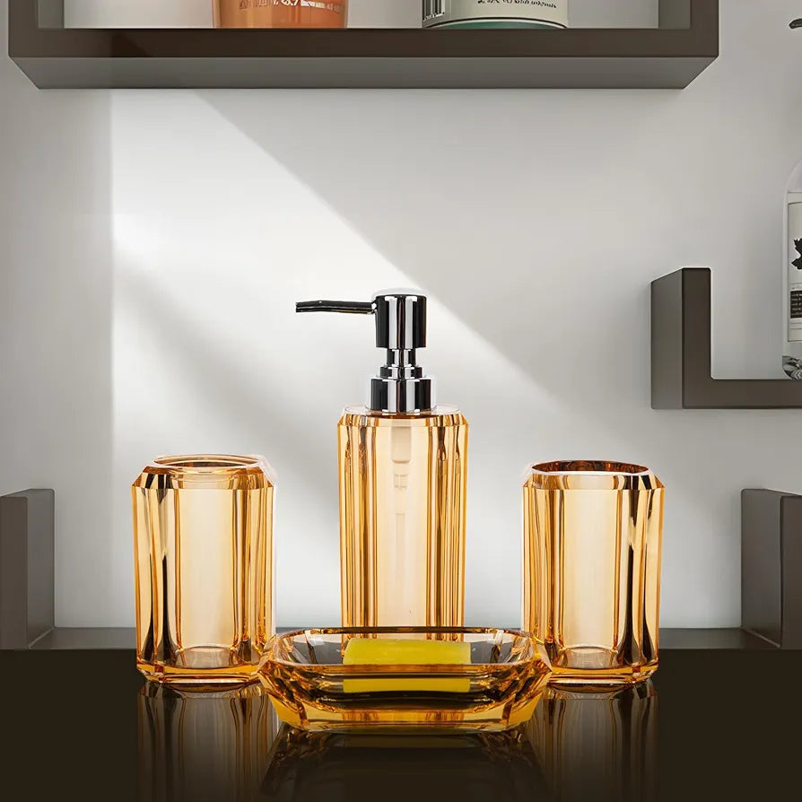 TRANSPARENT BATH SET (4 PCS)
